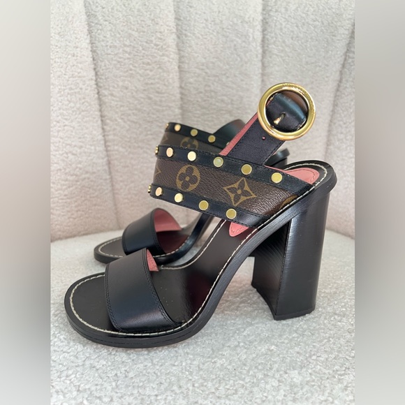 Louis Vuitton LV Sandals , Monogram , high heels like new - Picture 4 of 11